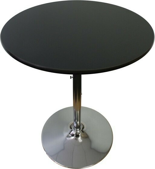 Black Top 30&quot; Round x 42&quot; High With Tulip Base