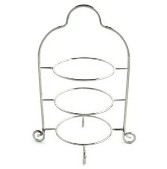 Chrome 3 Tier Oval Stand