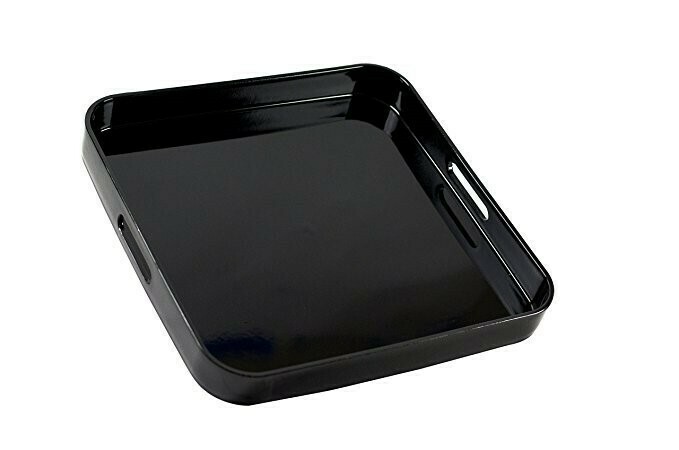 Black Lacquer Tray  Square 13.5&quot;