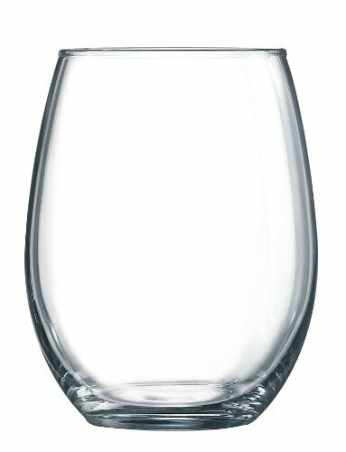 Wine Stemless Glass 15 Oz. - Rack of 25 Glasses