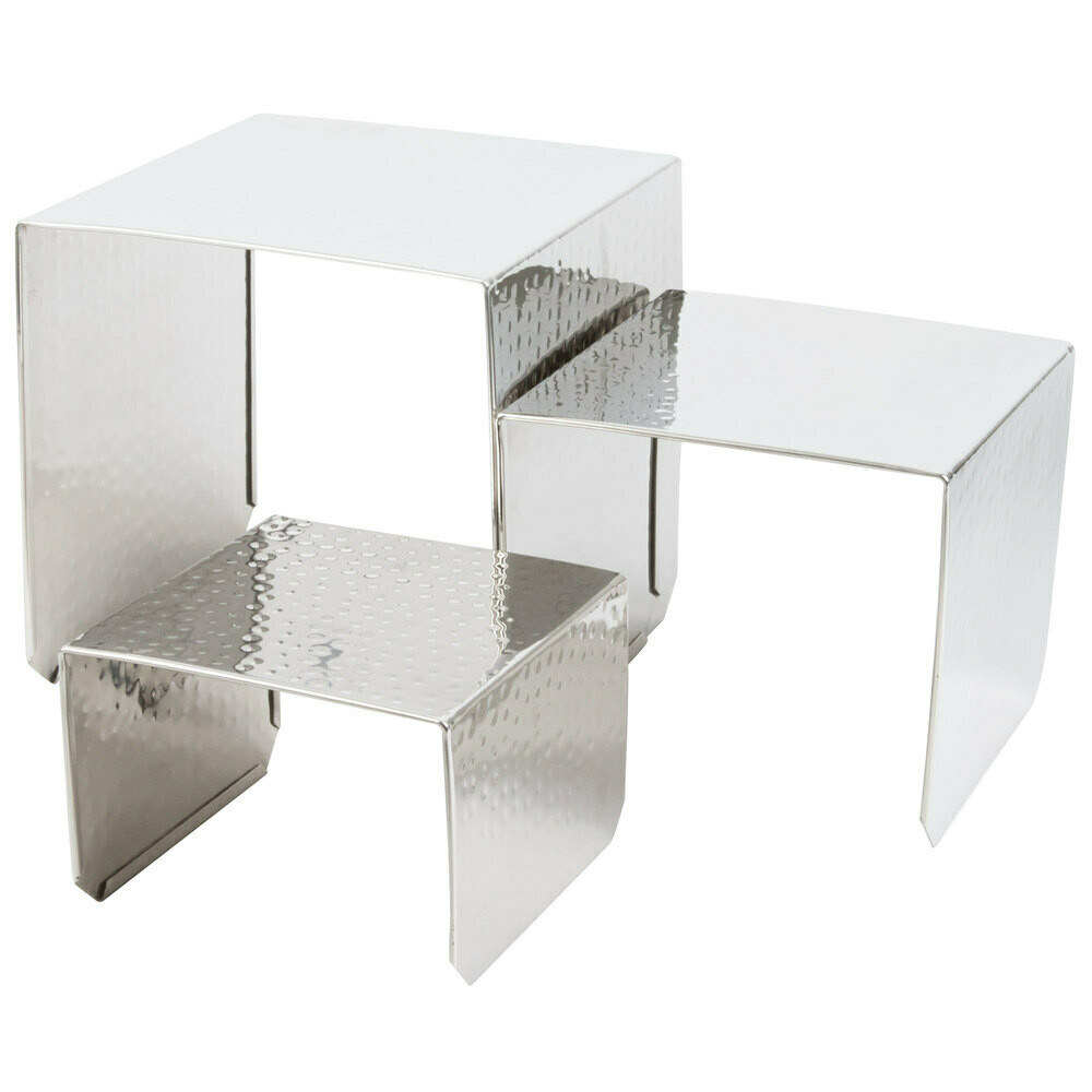 Hammered Stainless Riser 6&quot; x 6&quot; x 4&quot;