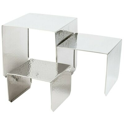 Hammered Stainless Riser 6&quot; x 6&quot; x 4&quot;