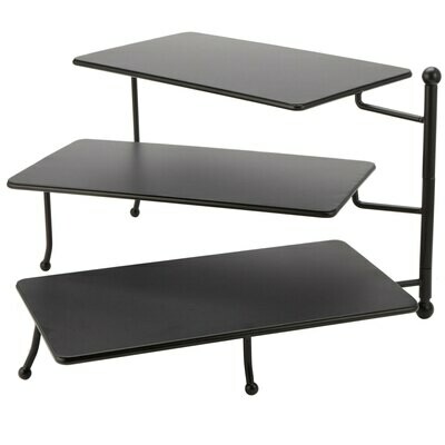 Black Three Tier Foldable 17&quot;