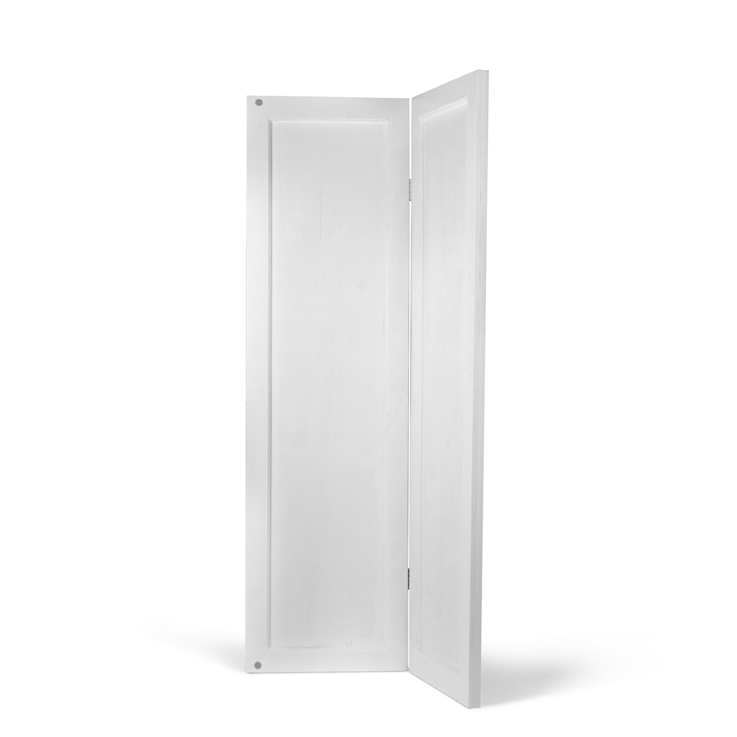 White Wood Divider 2 Piece Screen