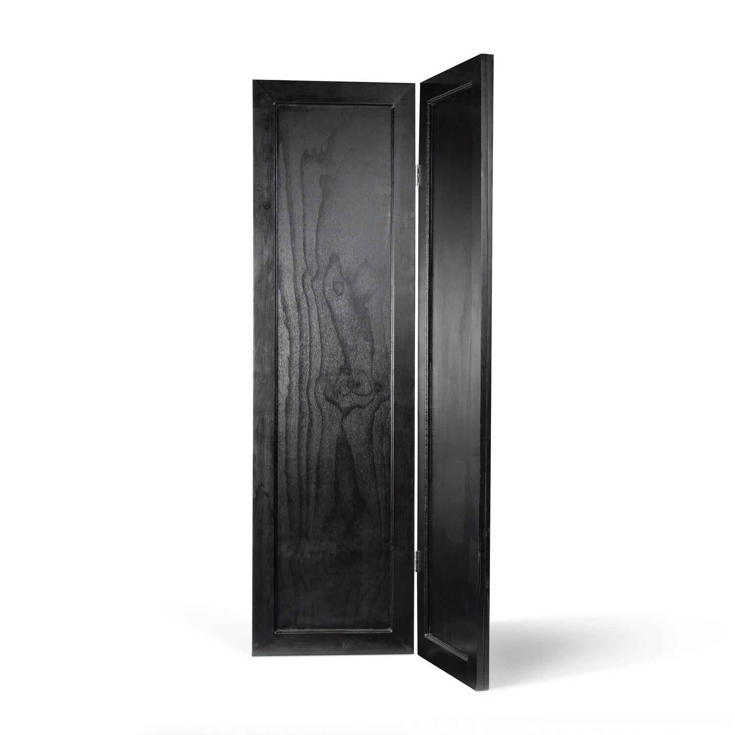 Black Wood Divider 2 Piece Screen