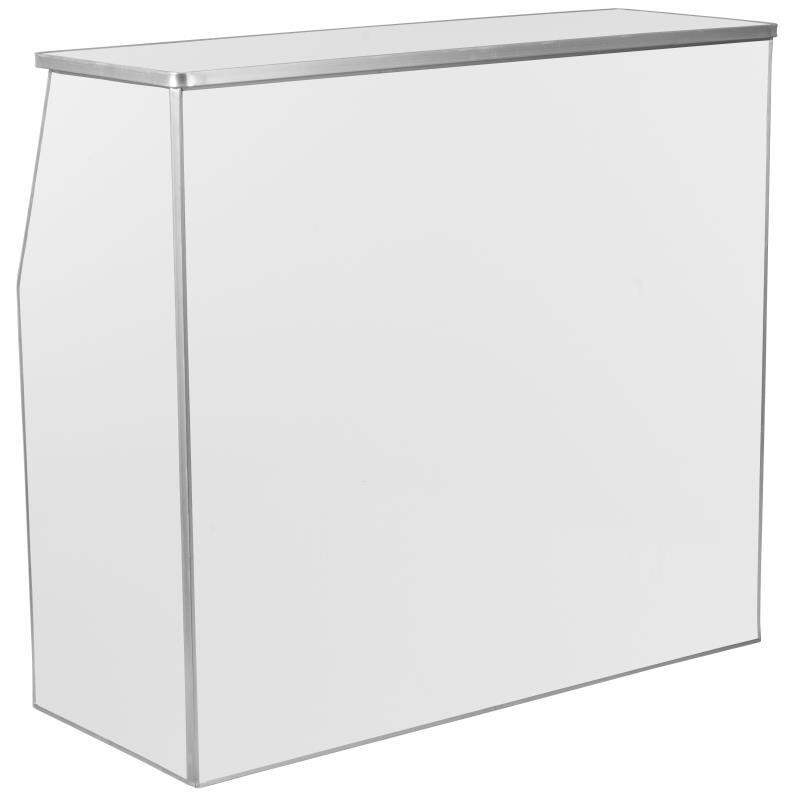 White Laminate Bar with Aluminum Trim 4&#39;
