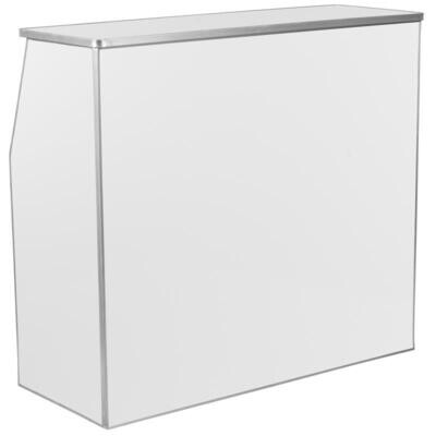 White Laminate Bar with Aluminum Trim 4&#39;