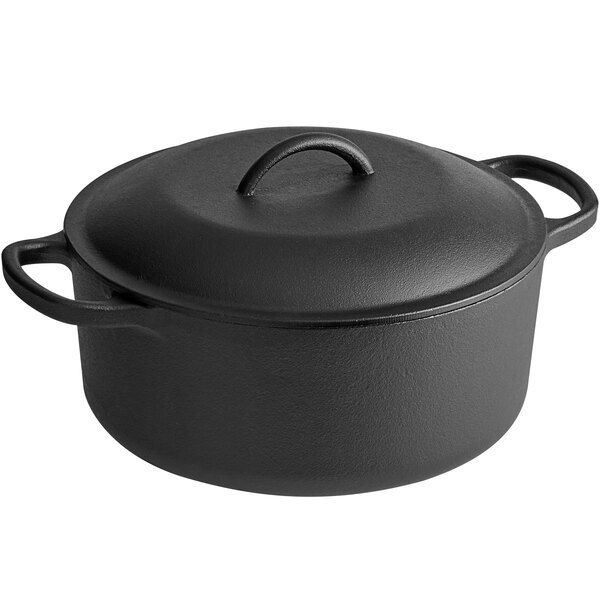 Black Cast Iron Dutch Oven 7 Qt.