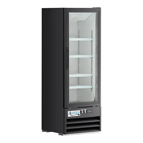 Black Single Door Merchandiser Refrigerator