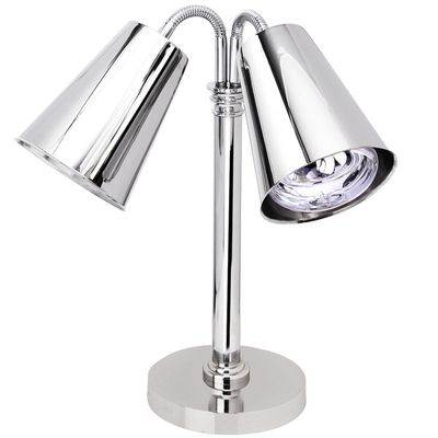 Silver Double Arm 33&quot; Heat Lamp