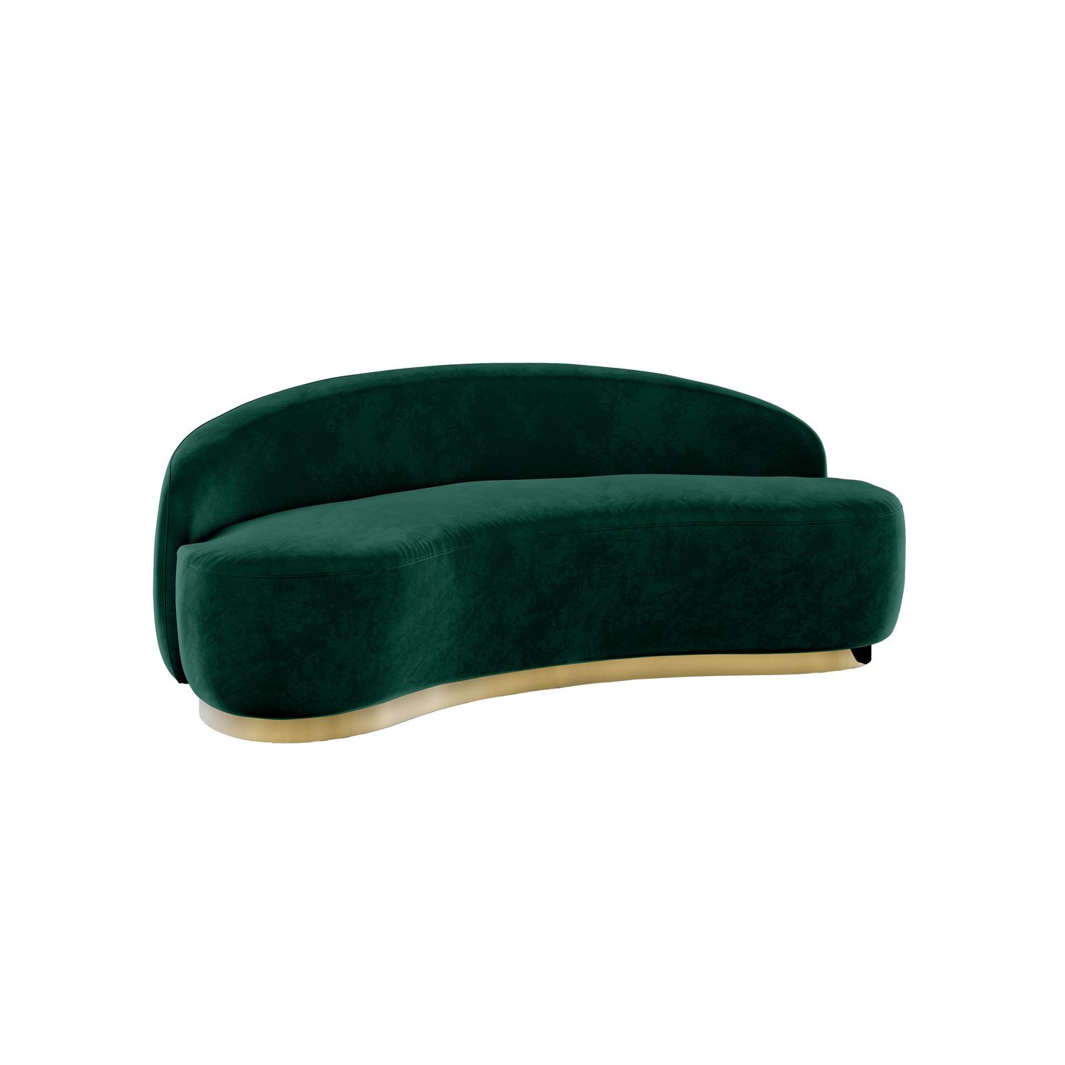Colette Coco Gold Base Love Seat - Emerald Velvet