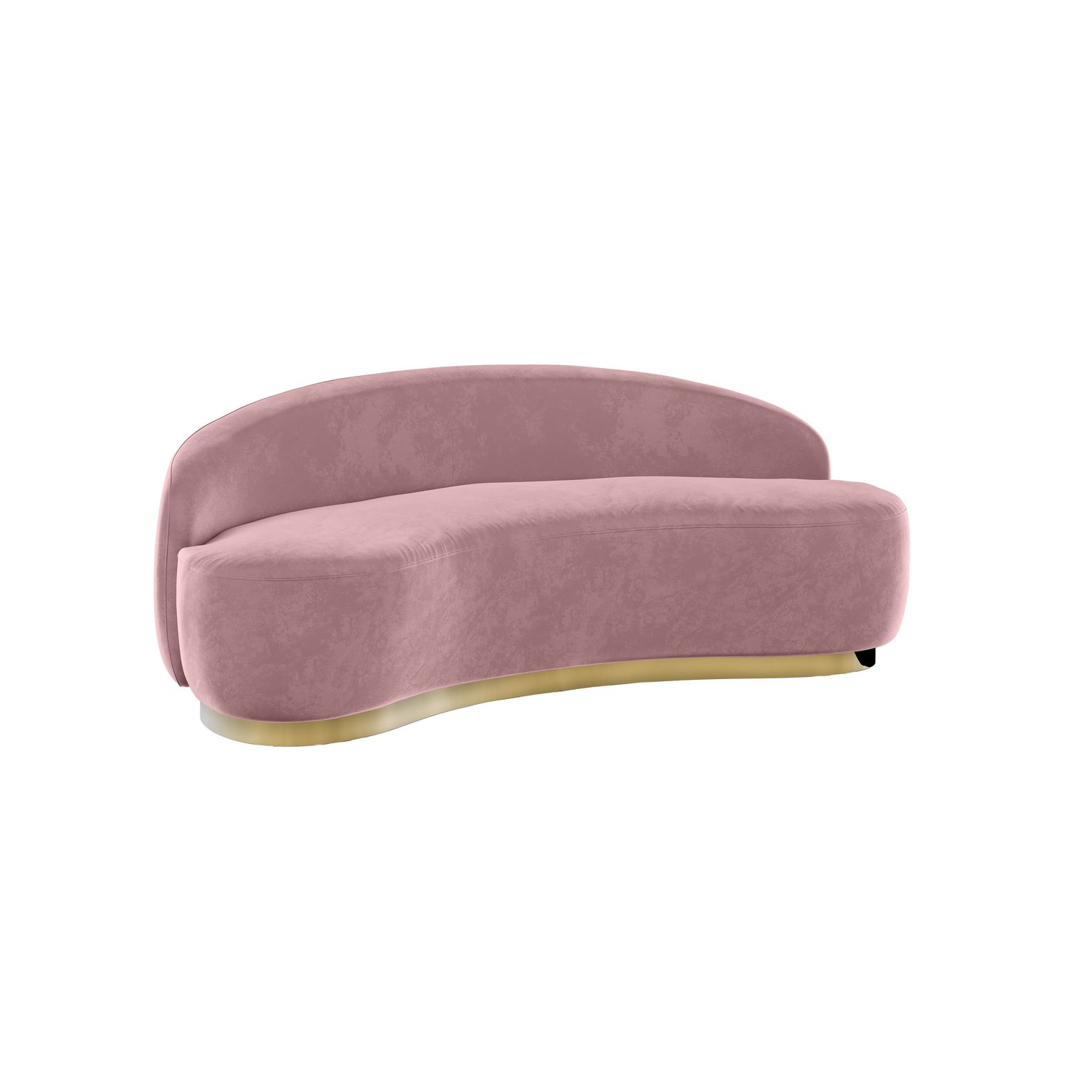Colette Coco Gold Base Love Seat - Dusty Rose Velvet