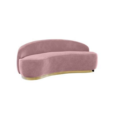 Colette Coco Gold Base Love Seat - Dusty Rose Velvet