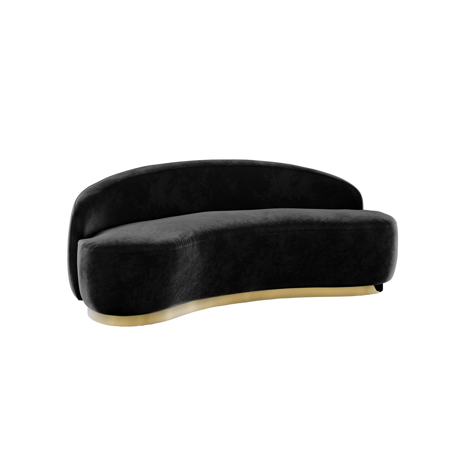 Colette Coco Gold Base Love Seat - Black Velvet