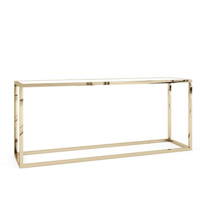 Bentley Table Polished Gold White - 72&quot;L x 18&quot;W x 40&quot; H