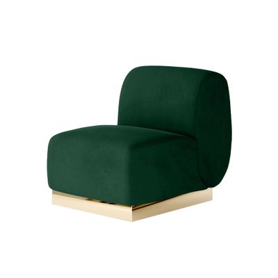 Colette Middle Chair Gold Base - Emerald Velvet
