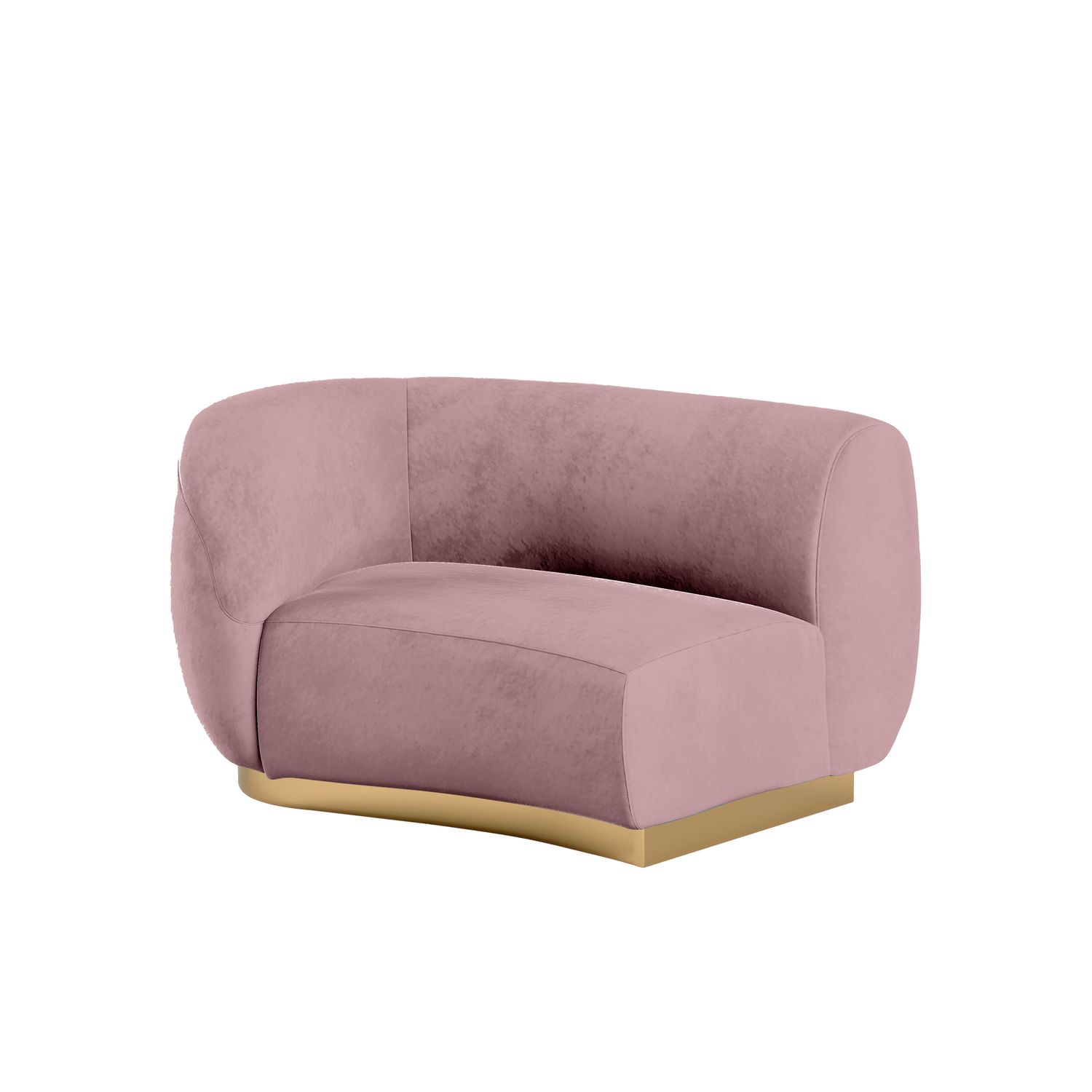 Colette Cascade Right Gold Base - Dusty Rose Velvet