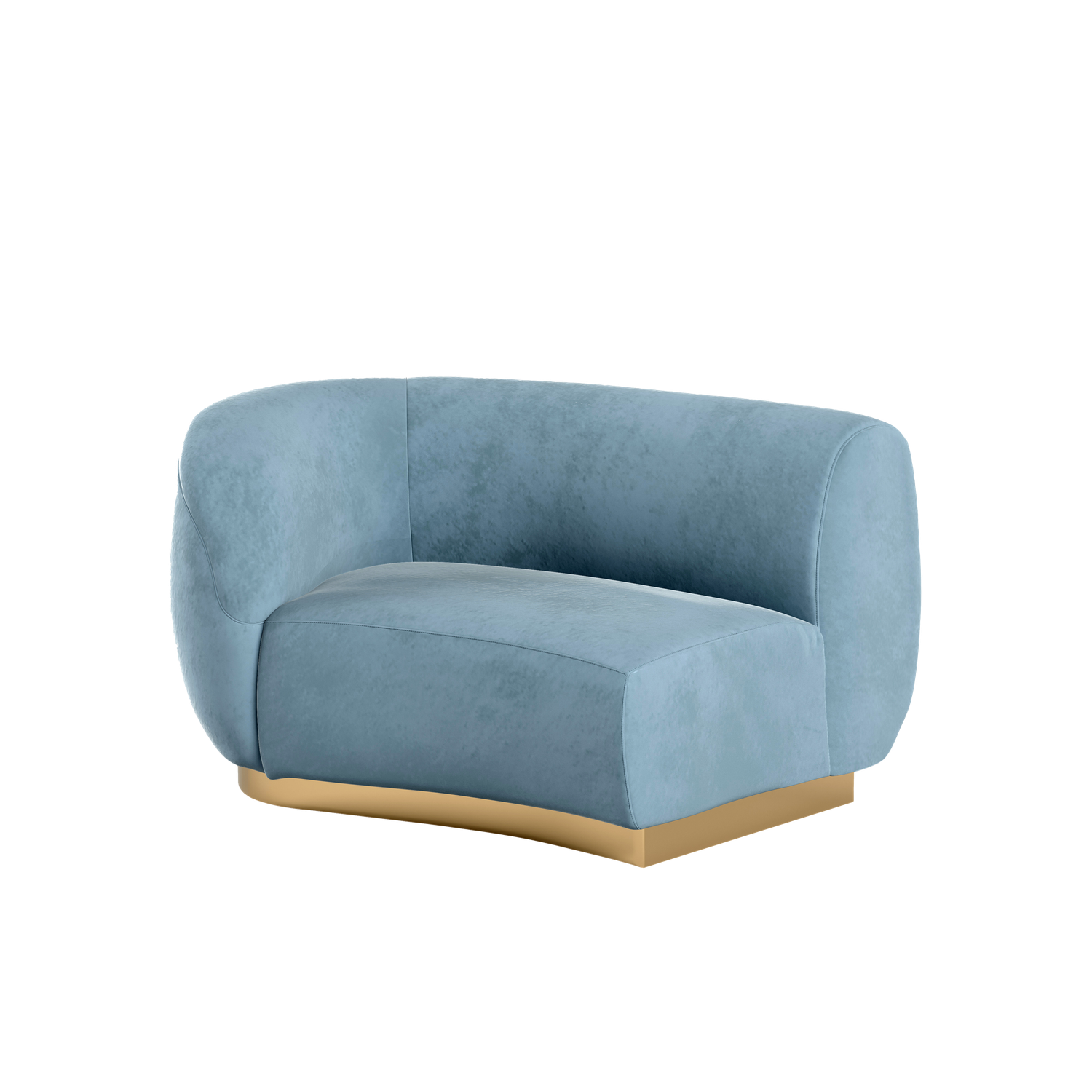 Colette Cascade Left Gold Base - Rain Velvet