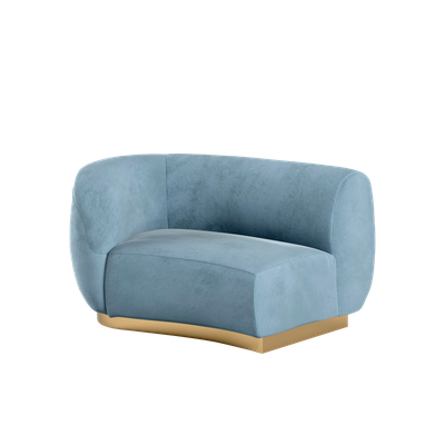 Colette Cascade Left Gold Base - Rain Velvet