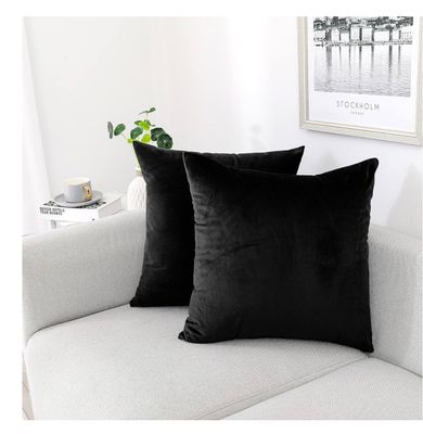 Black Velvet Throw Pillow 18" - Set of 2