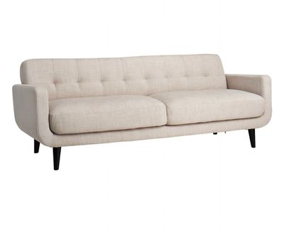 Crosby Taupe Tufted Back Sofa
