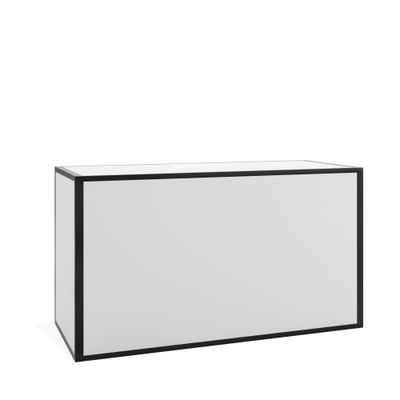 Avenue Powder Black Frame - White Insert Bar 6' Avenue Powder Black Frame - White Insert Bar 6'