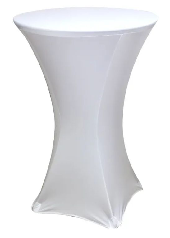 Cocktail Table 30" Round x 42" High WHITE Spandex Package Cocktail Table 30" Round x 42" High WHITE Spandex Package