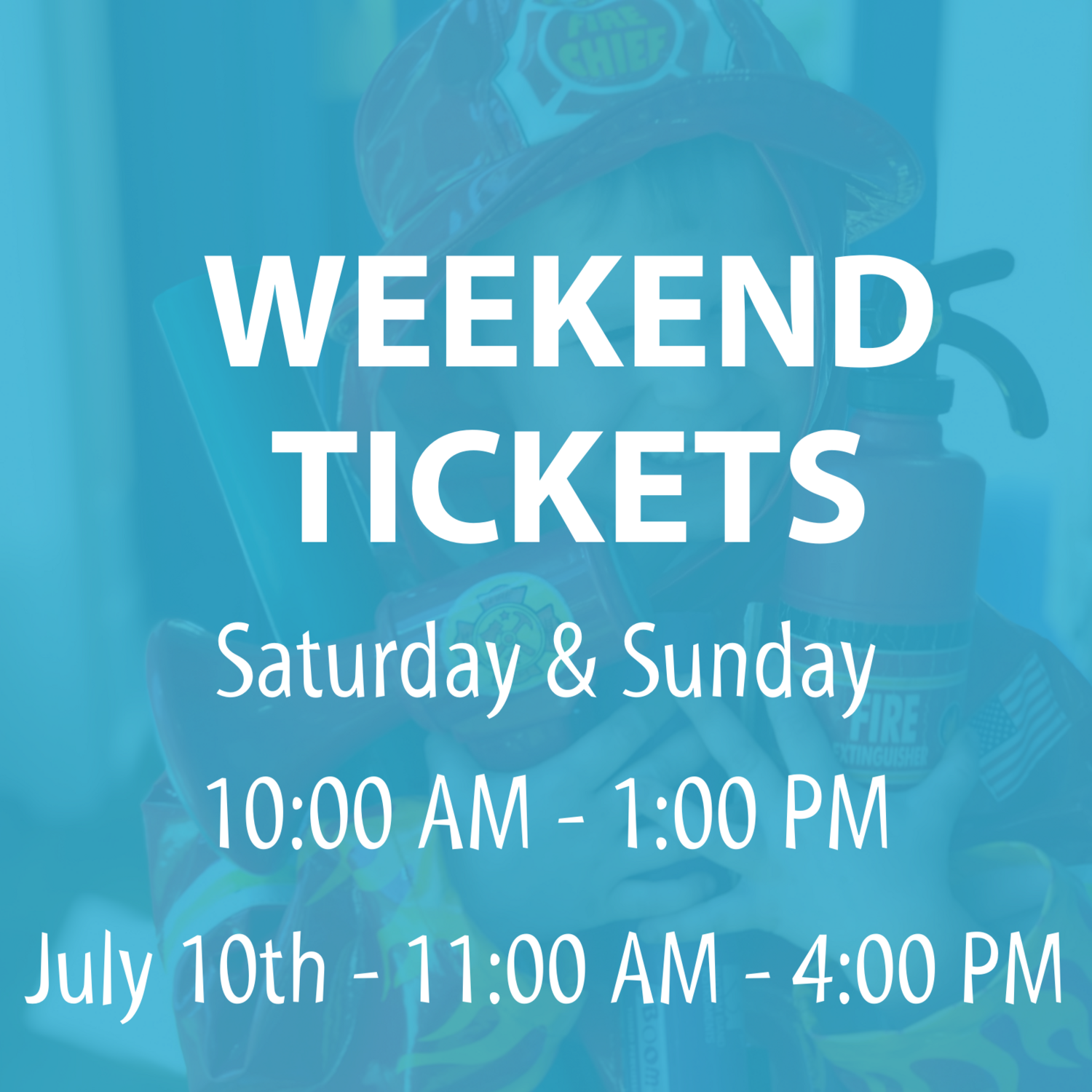 Weekend Admission Tickets (Saturday & Sunday)