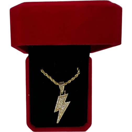 LIGHTNING BOLT NECKLACE IN VELOUR BOX