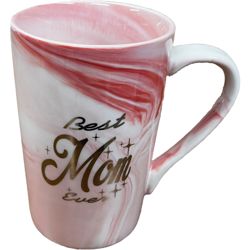 FANCY MUG WITH GOLD MOM IMPRINT