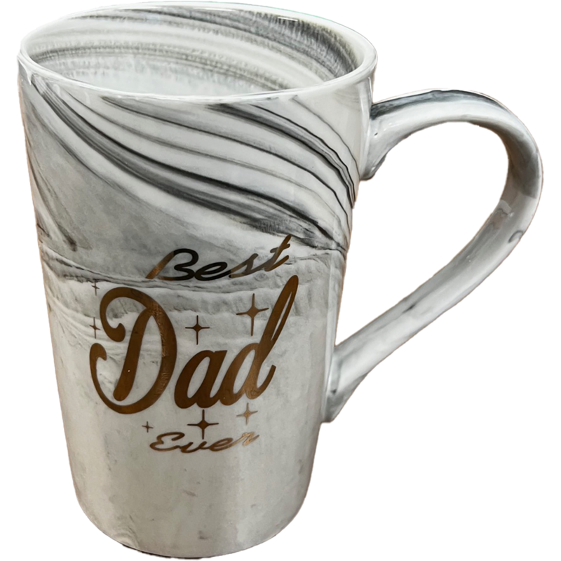 FANCY MUG WITH GOLD DAD IMPRINT