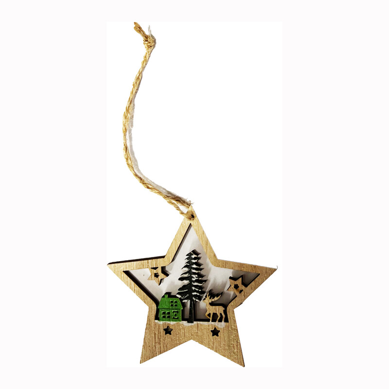 WILDLIFE WOOD 3-D ORNAMENT