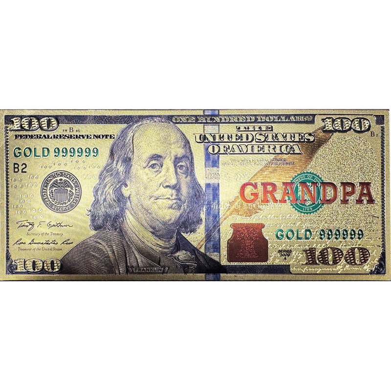 $100 GOLD FOIL GRANDPA MAGNET