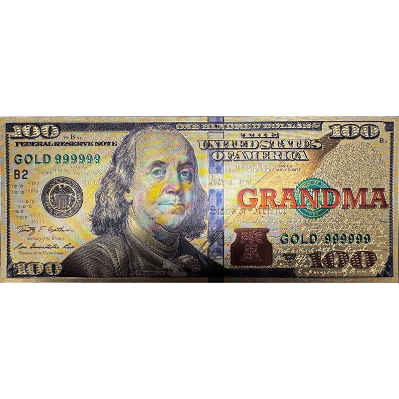 $100 GOLD FOIL GRANDMA MAGNET