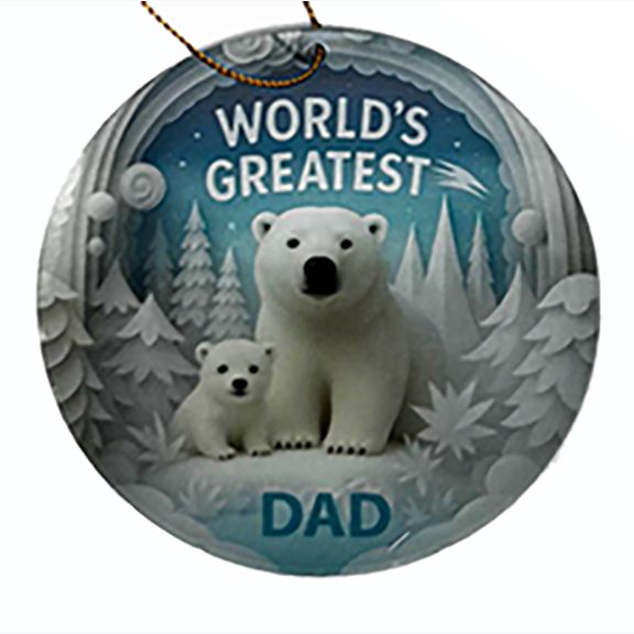 ACRYLIC 2-SIDED FAMILY ORNAMENT - DAD