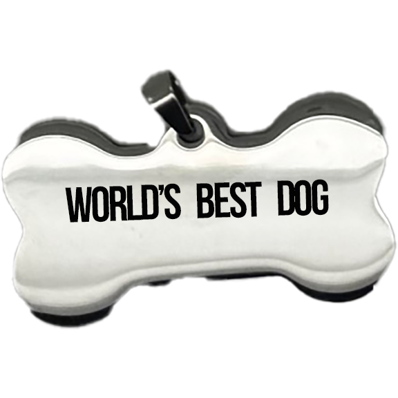 &quot;WORLD&#39;S BEST DOG&quot; DOG TAG