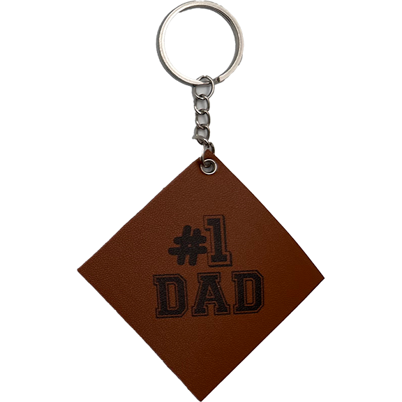 FAUX LEATHER FAMILY KEYCHAIN - DAD