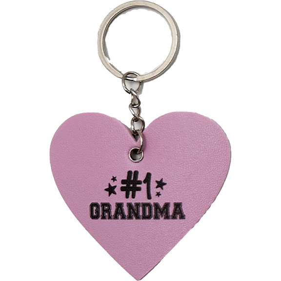 FAUX LEATHER FAMILY KEYCHAIN - GRANDMA
