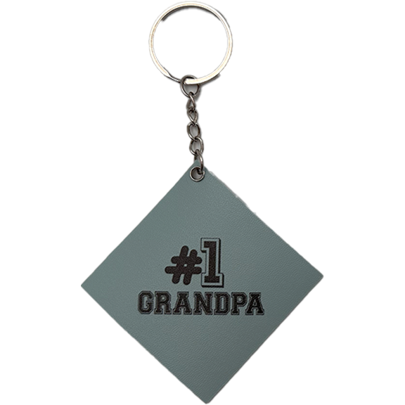 FAUX LEATHER FAMILY KEYCHAIN - GRANDPA