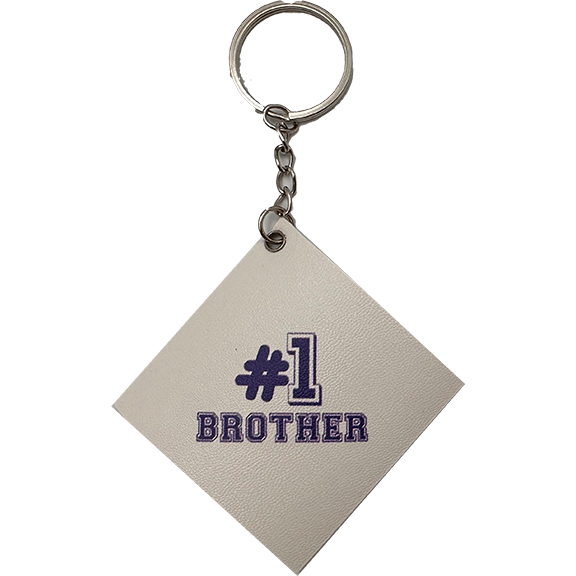 FAUX LEATHER FAMILY KEYCHAIN - BRO