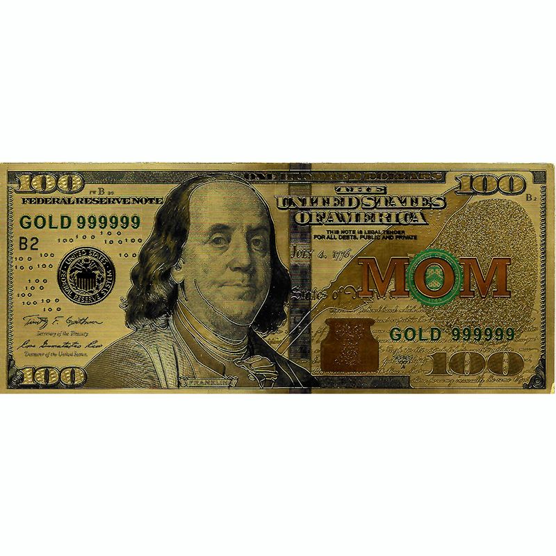 $100 GOLD FOIL MOM MAGNET