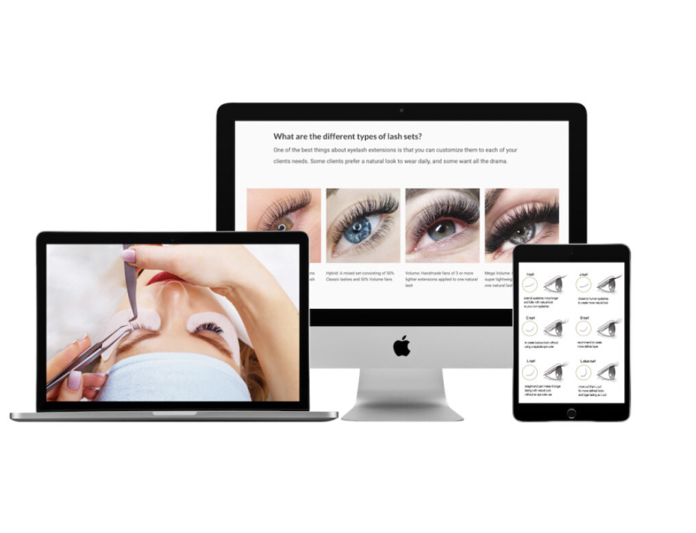 $1500 Virtual Lash Training - 3 Day Class - Step by Step On 4 Different Lash techniques Including Website &amp; Business Class (Vendors List)-Lash Bed included! (Deposit $400)