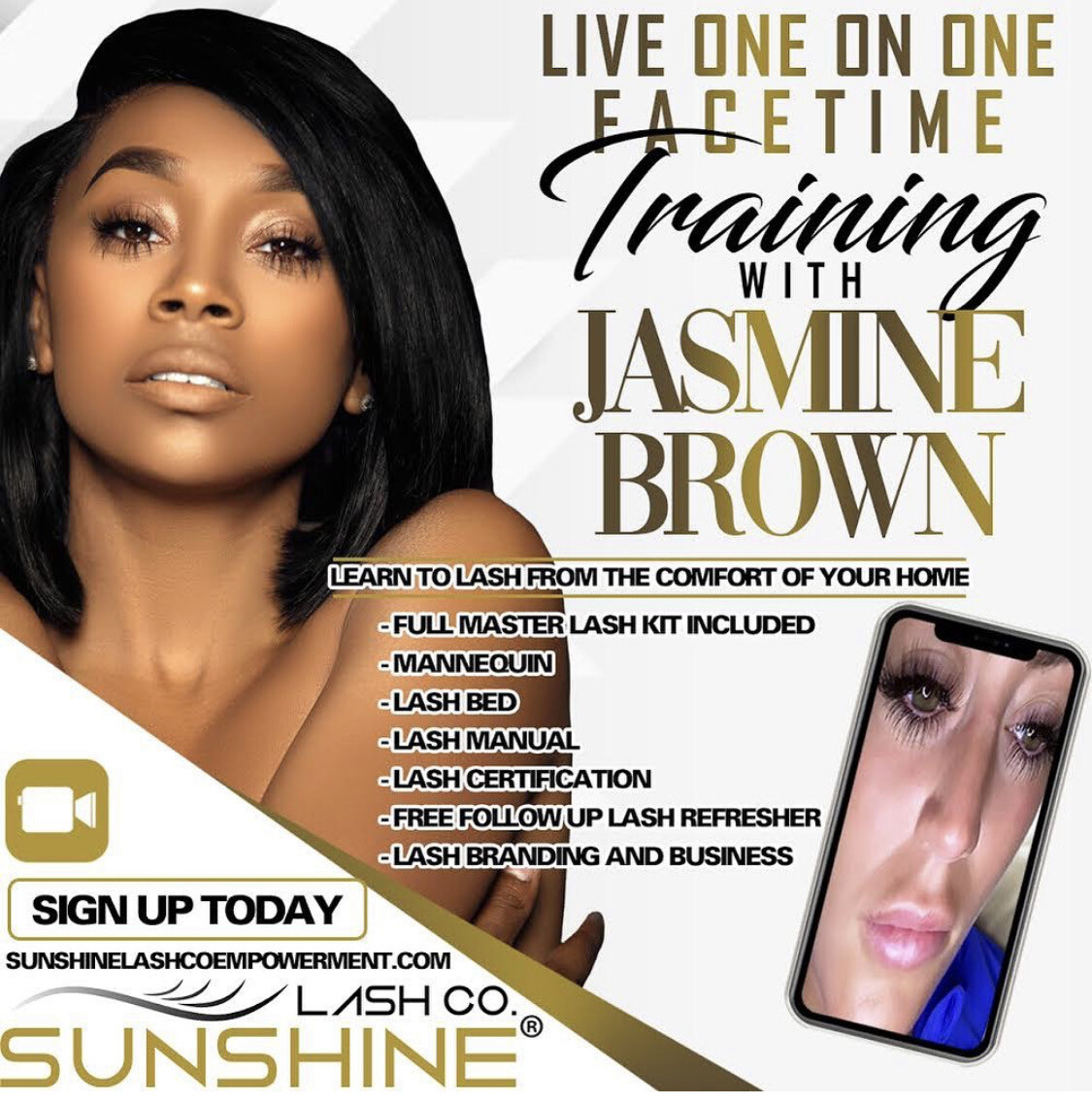 $1500 Virtual Lash Training - 3 Day Class - Step by Step On 4 Different Lash techniques Including Website &amp; Business Class (Vendors List)-Lash Bed included! (Deposit $400)