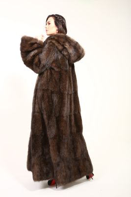 Indulge in Unrivaled Luxury – Russian Sable Fur Coat with Hood