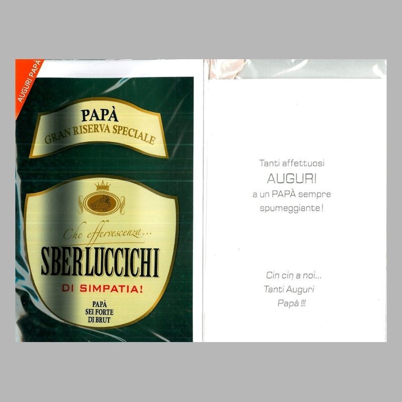 Biglietto “Auguri Papà” Sberluccichi