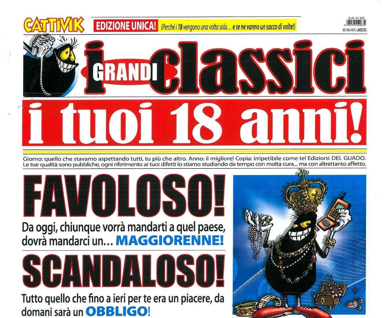 Biglietto Giornale 18 Anni I Grandi Classici Cattivik