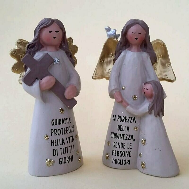 Statuina decorativa in ceramica  “Angeli”
