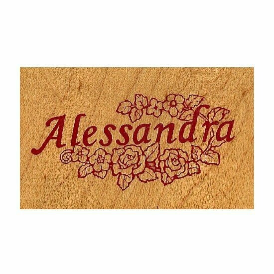 Timbro “Ex Libris” con nome proprio, Soggetto: Alessandra