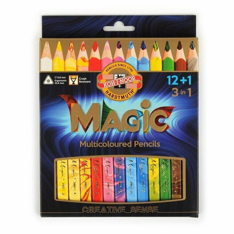Koh-I-Noor Magic 12+1 Pastelli arcobaleno