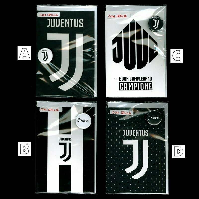 Biglietto Auguri Juventus Ufficiale con spilla